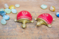 Dhokra Tortoise Table Top Set- Red
