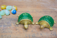 Dhokra Tortoise Table Top Set- Green