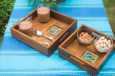 Wooden Serving Tray Set of 2