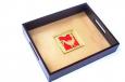 Fabric Serving Tray Gold