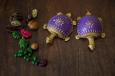 Dhokra Tortoise Table Top Set- Different Shades of Purple